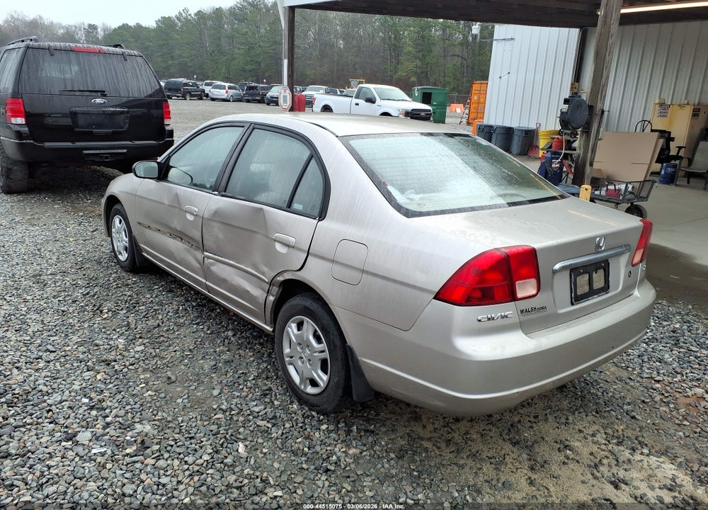 2002 HONDA CIVIC LX VIN: 1HGES16532L081443