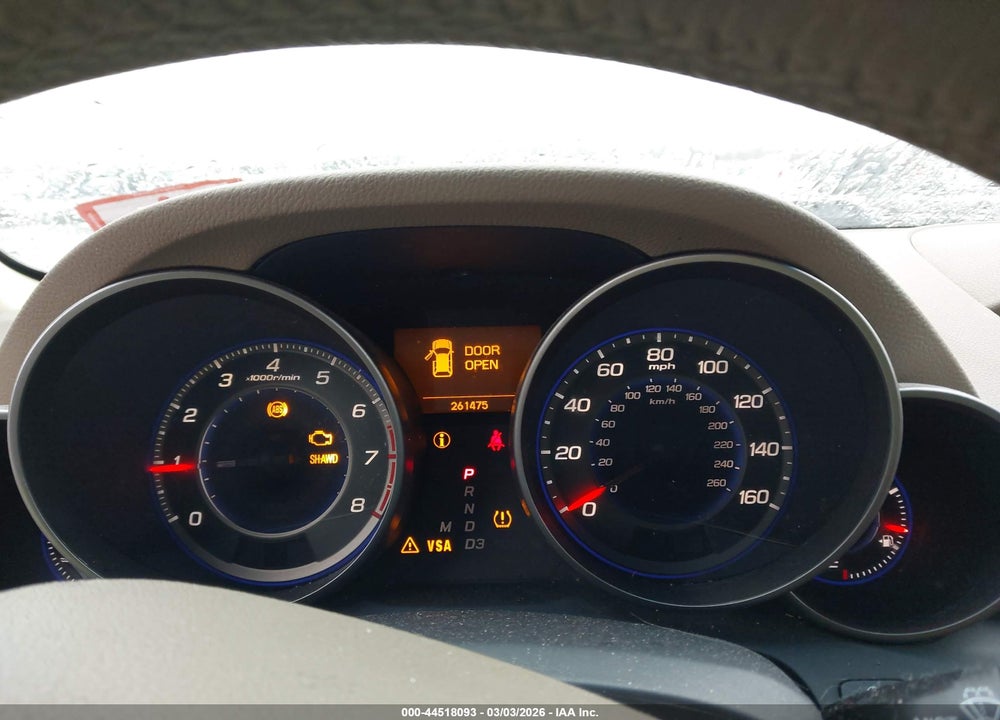 2009 ACURA MDX VIN: 2HNYD28269H513135