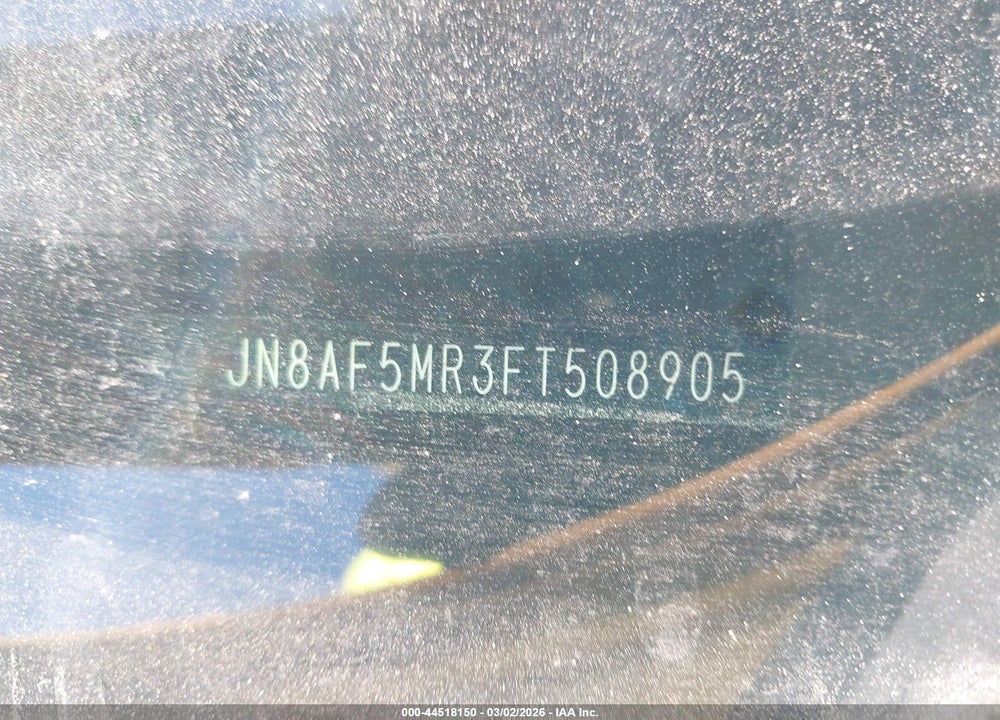 2015 NISSAN JUKE NISMO/S/SL/SV VIN: JN8AF5MR3FT508905