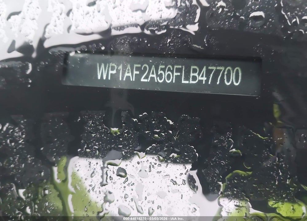 2015 PORSCHE MACAN TURBO VIN: WP1AF2A56FLB47700