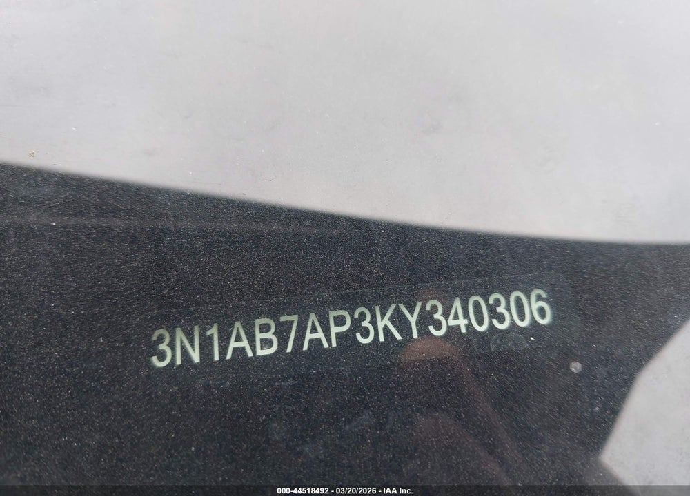2019 NISSAN SENTRA SV VIN: 3N1AB7AP3KY340306