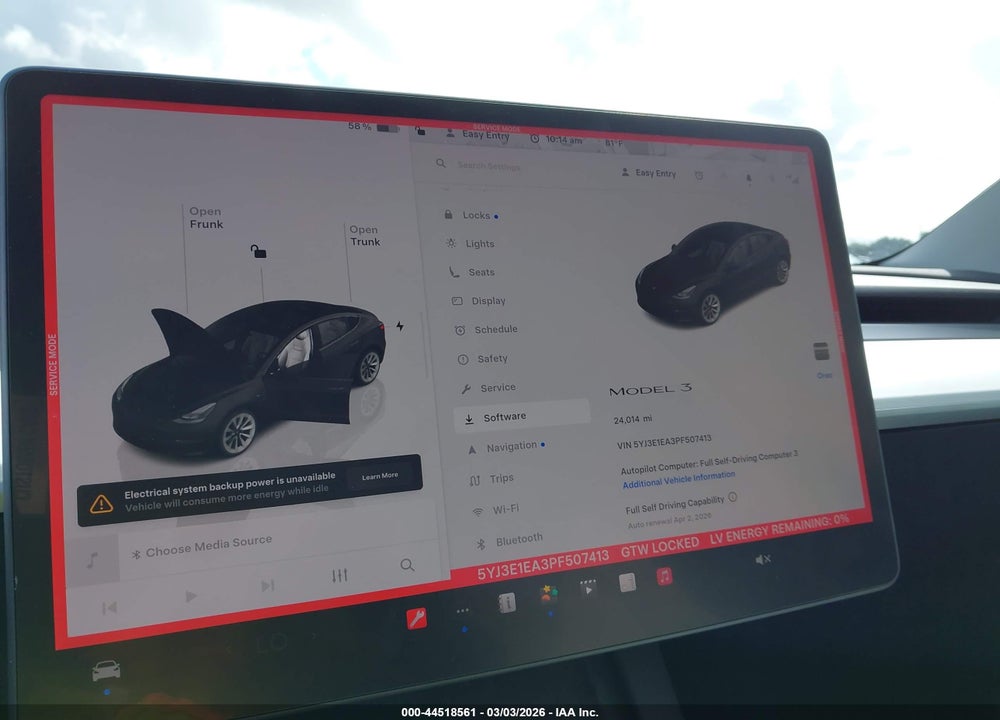 2023 TESLA MODEL 3 REAR-WHEEL DRIVE VIN: 5YJ3E1EA3PF507413