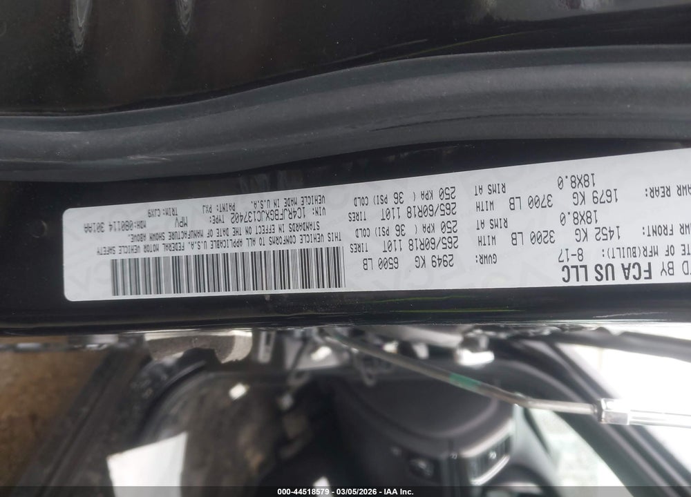 2018 JEEP GRAND CHEROKEE LIMITED 4X4 VIN: 1C4RJFBGXJC137402