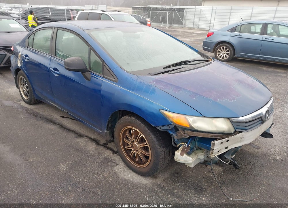 2012 HONDA CIVIC LX VIN: 19XFB2F53CE050776
