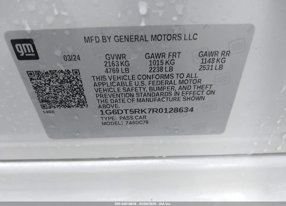2024 CADILLAC CT5 PREMIUM LUXURY VIN: 1G6DT5RK7R0128634