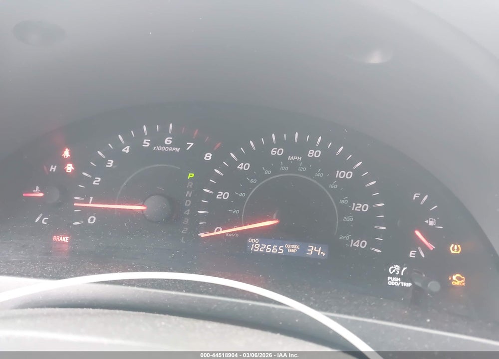 2007 TOYOTA CAMRY VIN: 4T1BE46K27U046700
