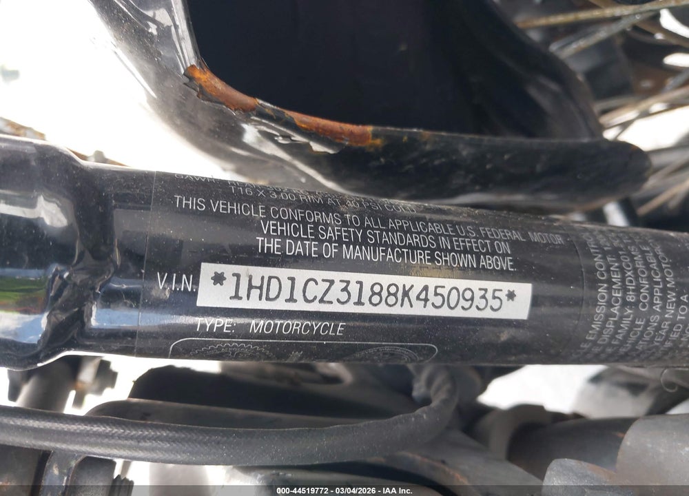 2008 HARLEY-DAVIDSON XL1200 N VIN: 1HD1CZ3188K450935