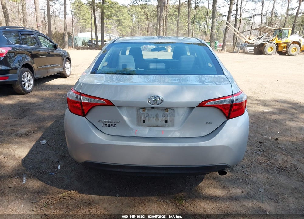 2015 TOYOTA COROLLA LE VIN: 2T1BURHEXFC256307