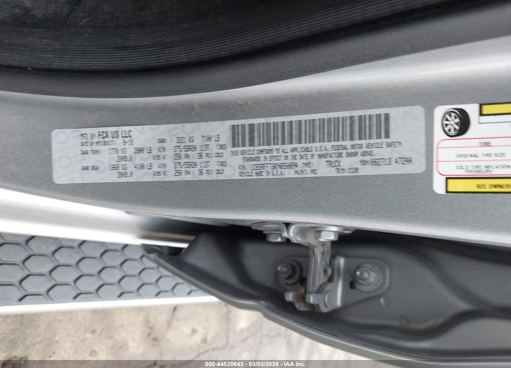 2019 RAM 1500 VIN: 1C6SRFFT6KN650094