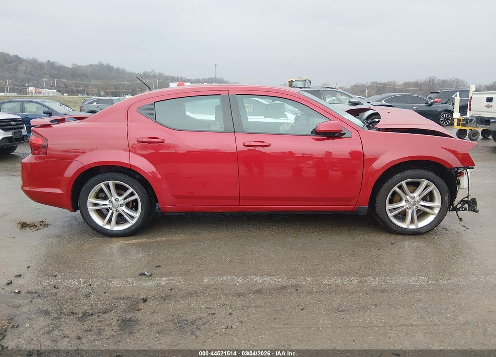 2013 DODGE AVENGER SXT VIN: 1C3CDZCG8DN552826