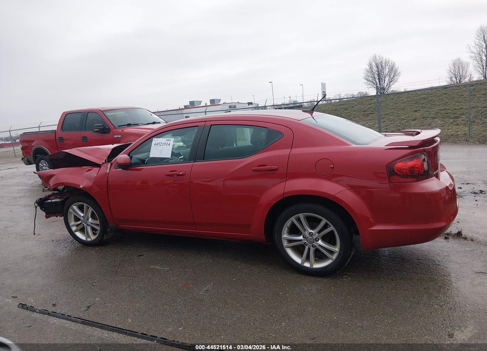 2013 DODGE AVENGER SXT VIN: 1C3CDZCG8DN552826