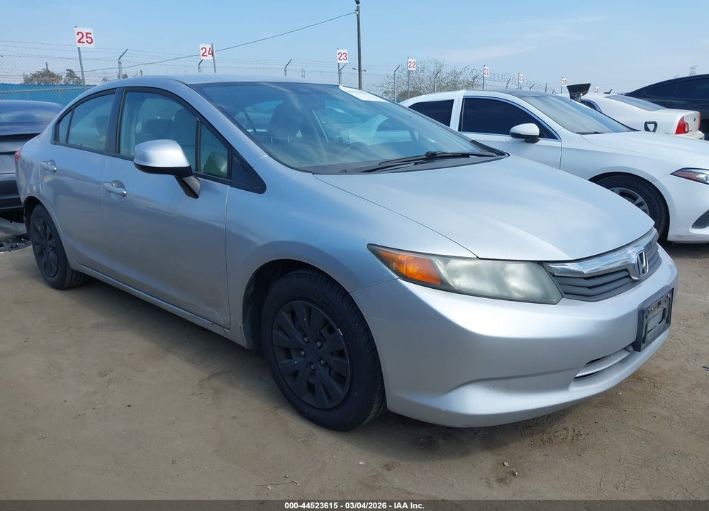 2012 HONDA CIVIC LX VIN: 2HGFB2F52CH606758