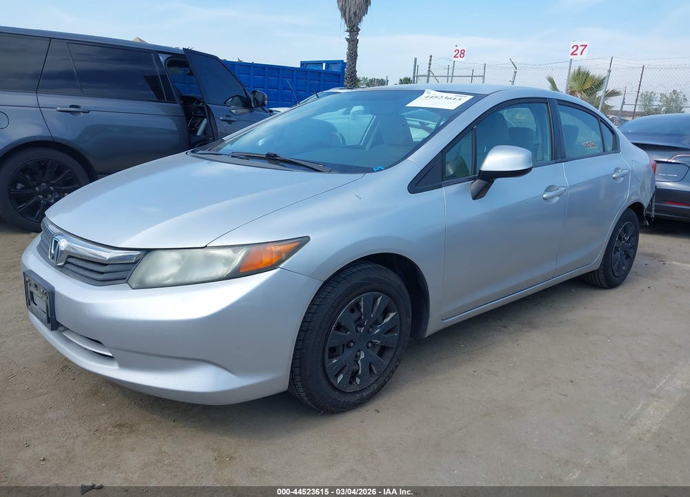 2012 HONDA CIVIC LX VIN: 2HGFB2F52CH606758