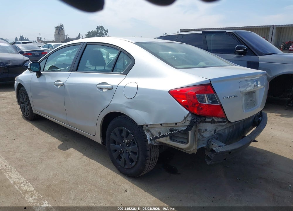 2012 HONDA CIVIC LX VIN: 2HGFB2F52CH606758