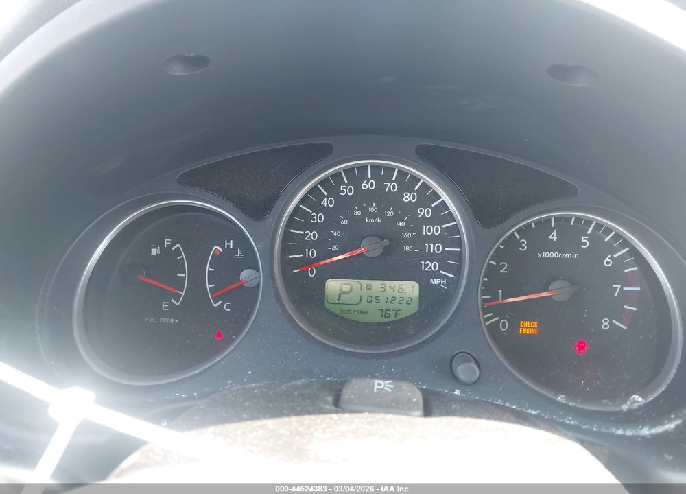 2006 SUBARU FORESTER 2.5X VIN: JF1SG65676H741072