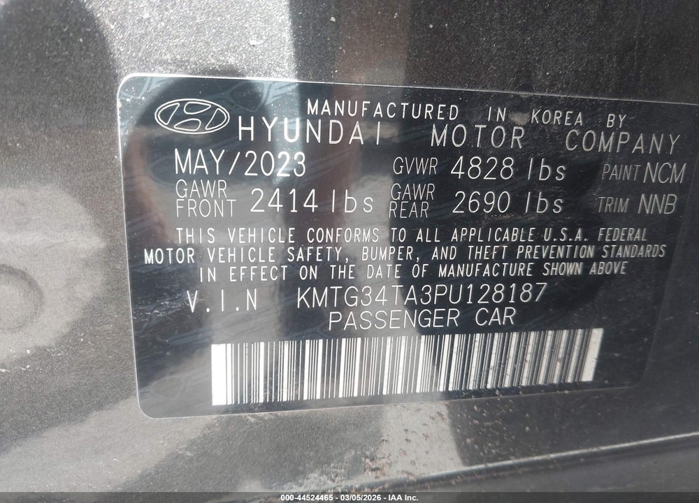 2023 GENESIS G70 2.0T AWD VIN: KMTG34TA3PU128187