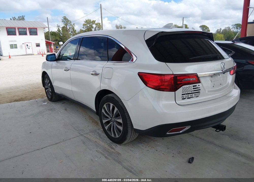 2015 ACURA MDX TECHNOLOGY PACKAGE VIN: 5FRYD3H45FB010662