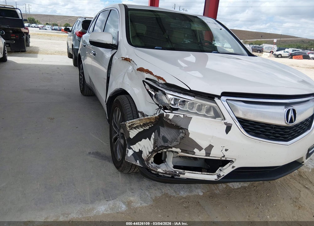 2015 ACURA MDX TECHNOLOGY PACKAGE VIN: 5FRYD3H45FB010662