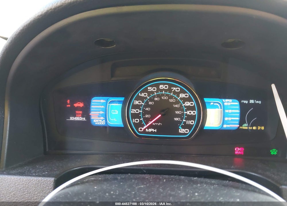 2012 FORD FUSION HYBRID VIN: 3FADP0L36CR284540