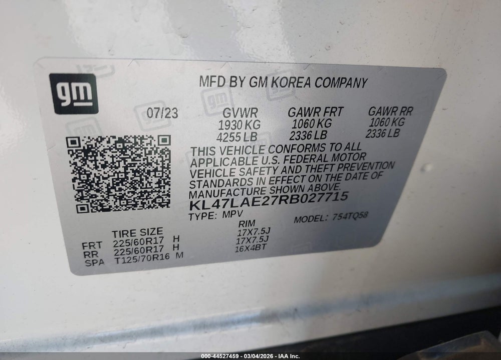 2024 BUICK ENVISTA PREFERRED FWD VIN: KL47LAE27RB027715