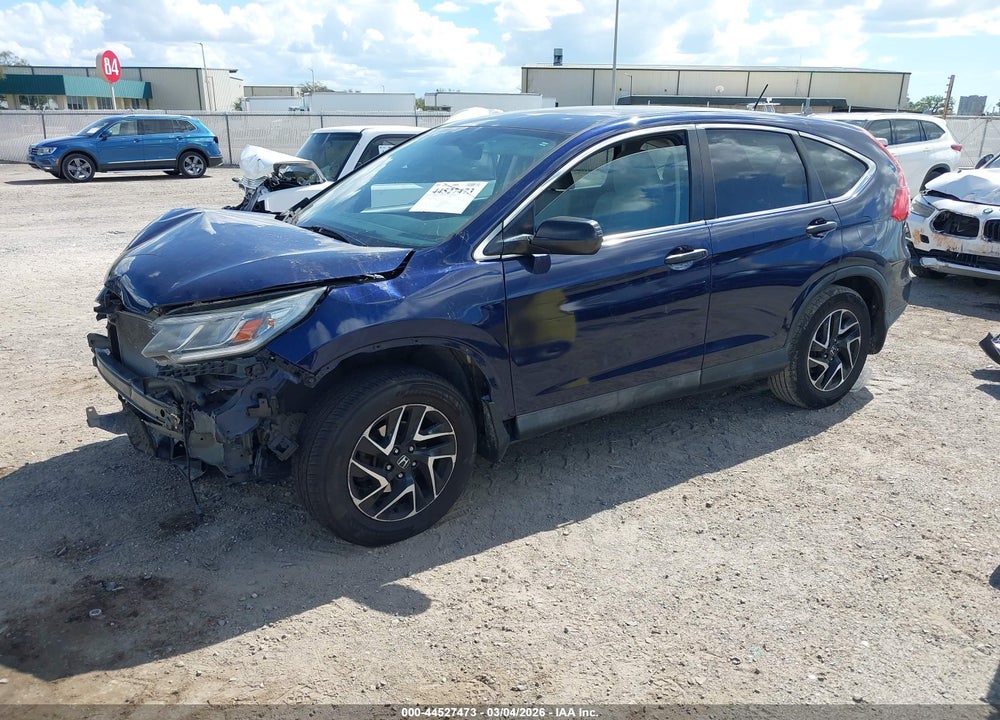 2016 HONDA CR-V SE VIN: 5J6RM4H49GL078306