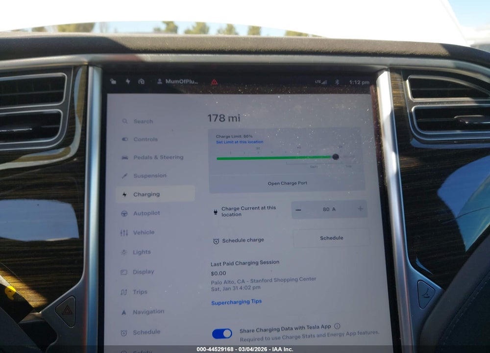 2014 TESLA MODEL S P85D VIN: 5YJSA1H28EFP63572