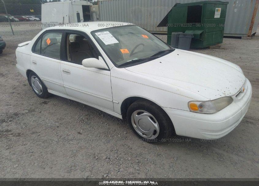 1999 TOYOTA COROLLA LE VIN: 2T1BR12E6XC168545