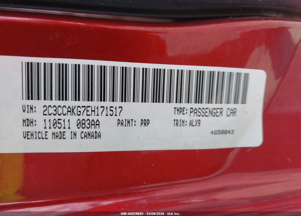 2014 CHRYSLER 300C AWD VIN: 2C3CCAKG7EH171517