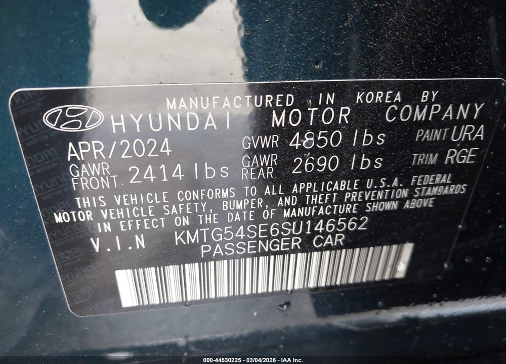 2025 GENESIS G70 3.3T RWD SPORT ADVANCED VIN: KMTG54SE6SU146562
