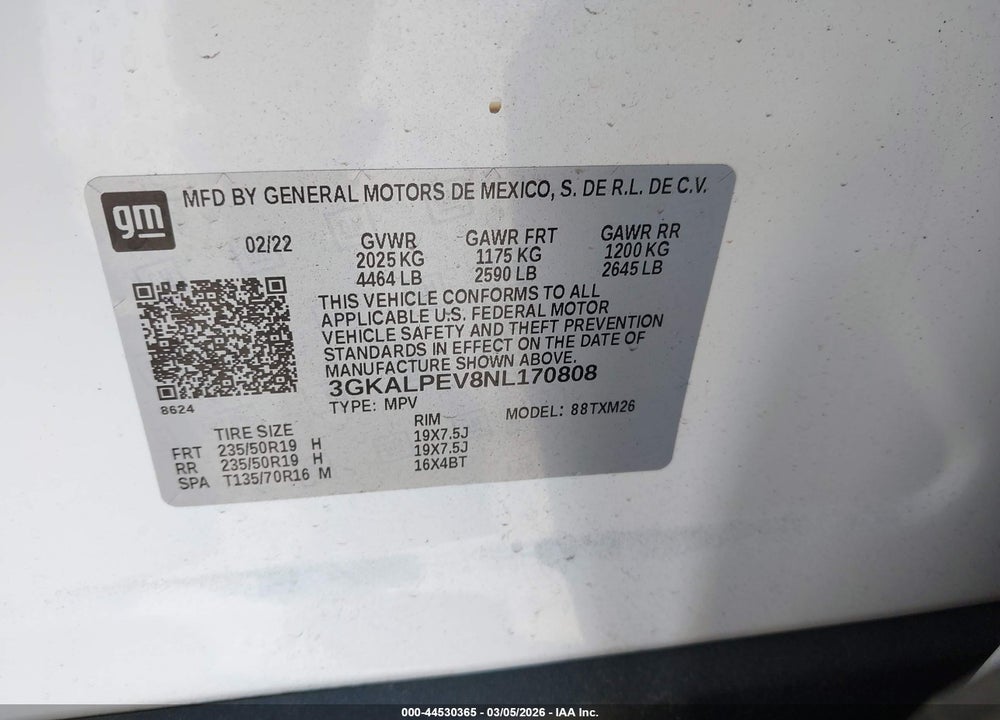2022 GMC TERRAIN FWD SLT VIN: 3GKALPEV8NL170808