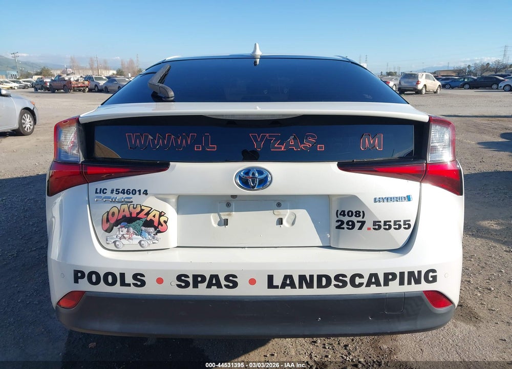 2020 TOYOTA PRIUS LE VIN: JTDKARFU2L3116114