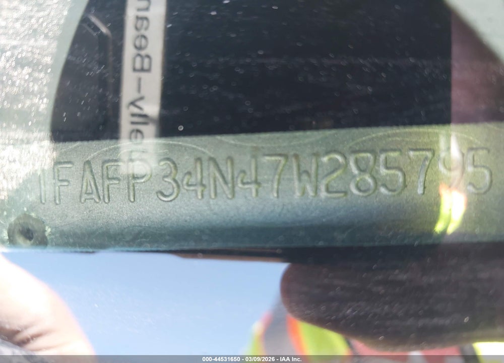 2007 FORD FOCUS S/SE/SES VIN: 1FAFP34N47W285795