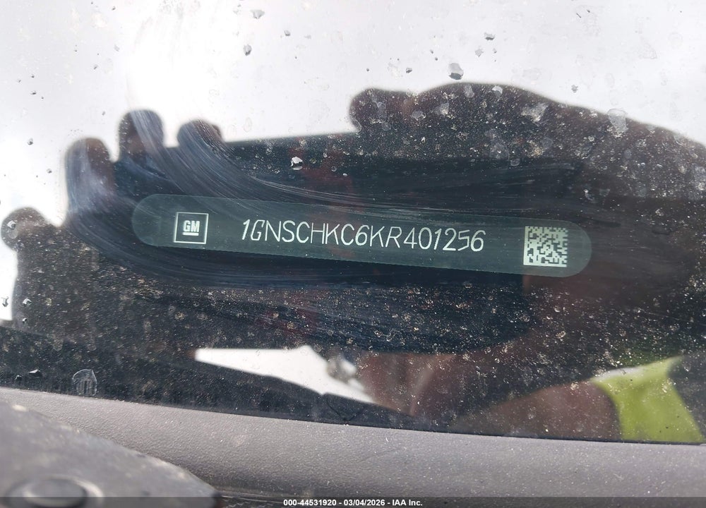 2019 CHEVROLET SUBURBAN LT VIN: 1GNSCHKC6KR401256