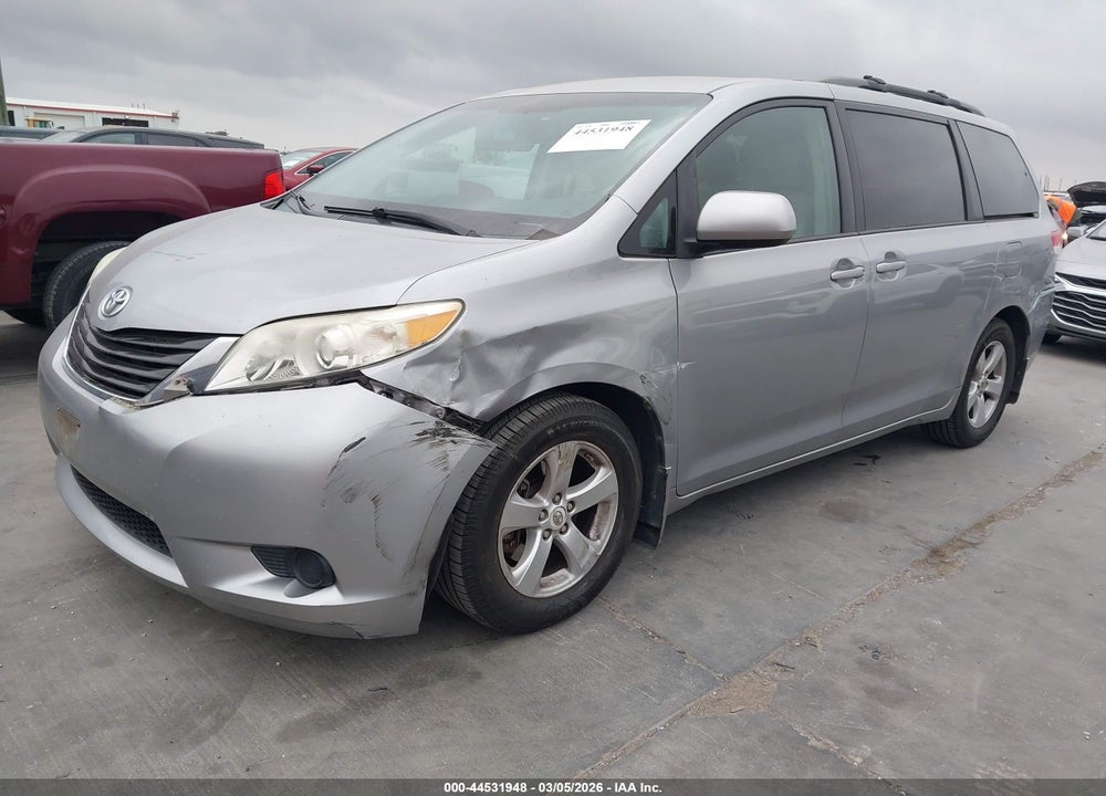 2012 TOYOTA SIENNA LE V6 8 PASSENGER VIN: 5TDKK3DC6CS276032