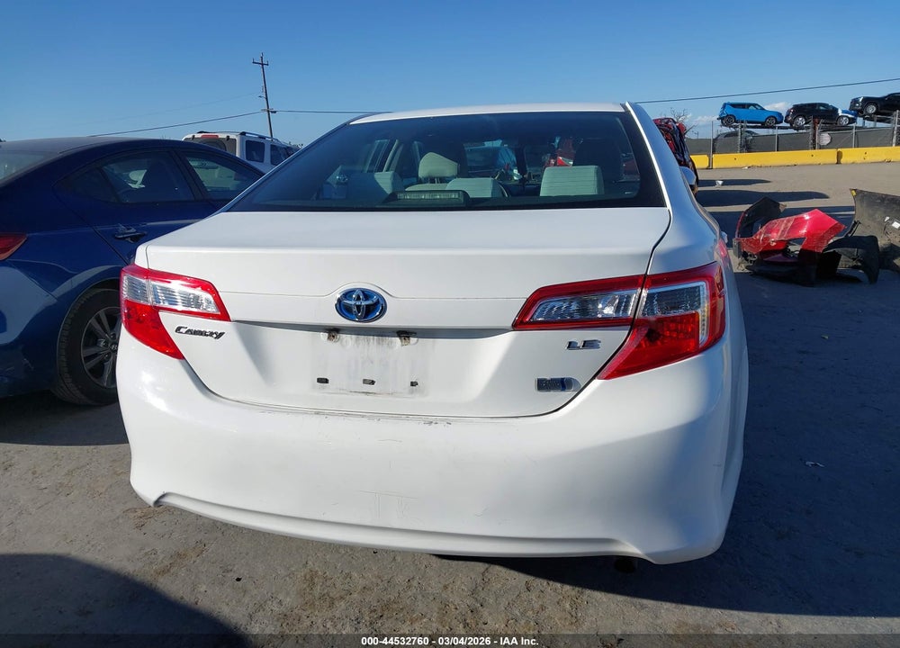 2012 TOYOTA CAMRY HYBRID LE VIN: 4T1BD1FK7CU015602