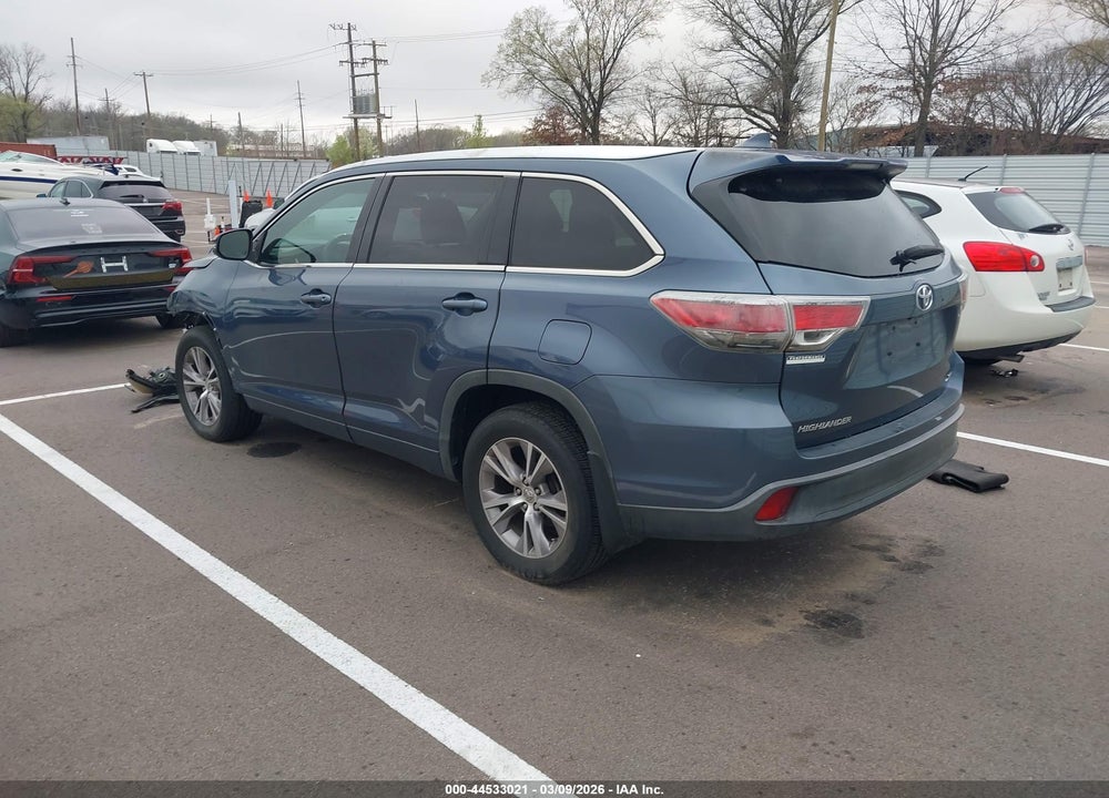 2014 TOYOTA HIGHLANDER XLE V6 VIN: 5TDKKRFH4ES014489