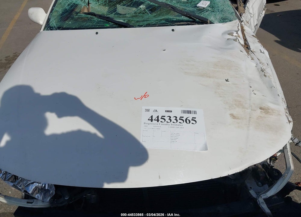2002 TOYOTA CAMRY SOLARA SLE V6 VIN: 2T1FF28P22C586084