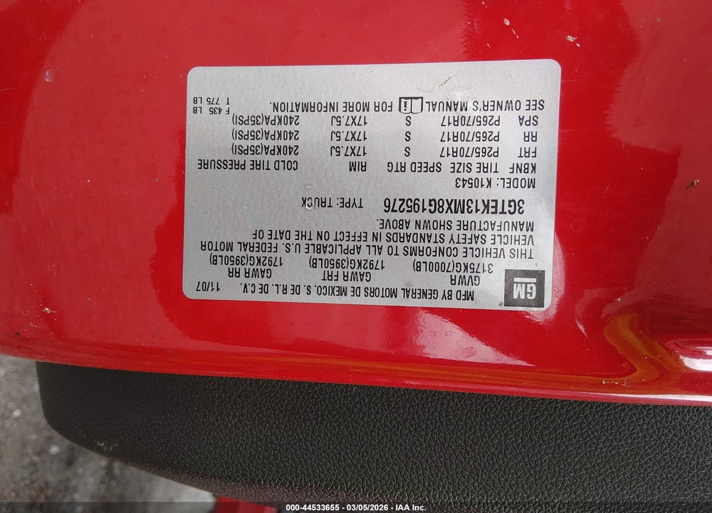 2008 GMC SIERRA 1500 SLT VIN: 3GTEK13MX8G195276