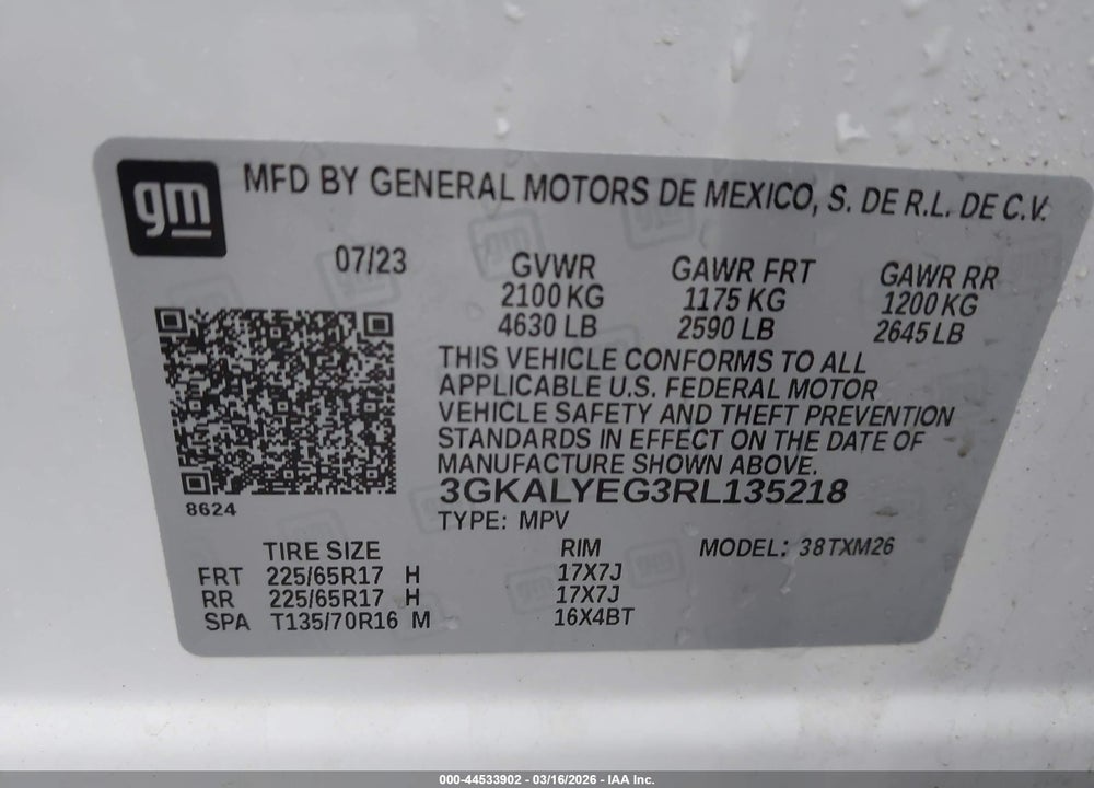 2024 GMC TERRAIN AWD AT4 VIN: 3GKALYEG3RL135218