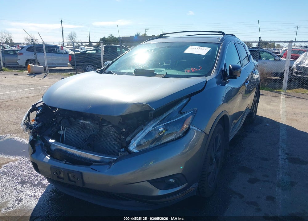 2018 NISSAN MURANO SL VIN: 5N1AZ2MG5JN168567