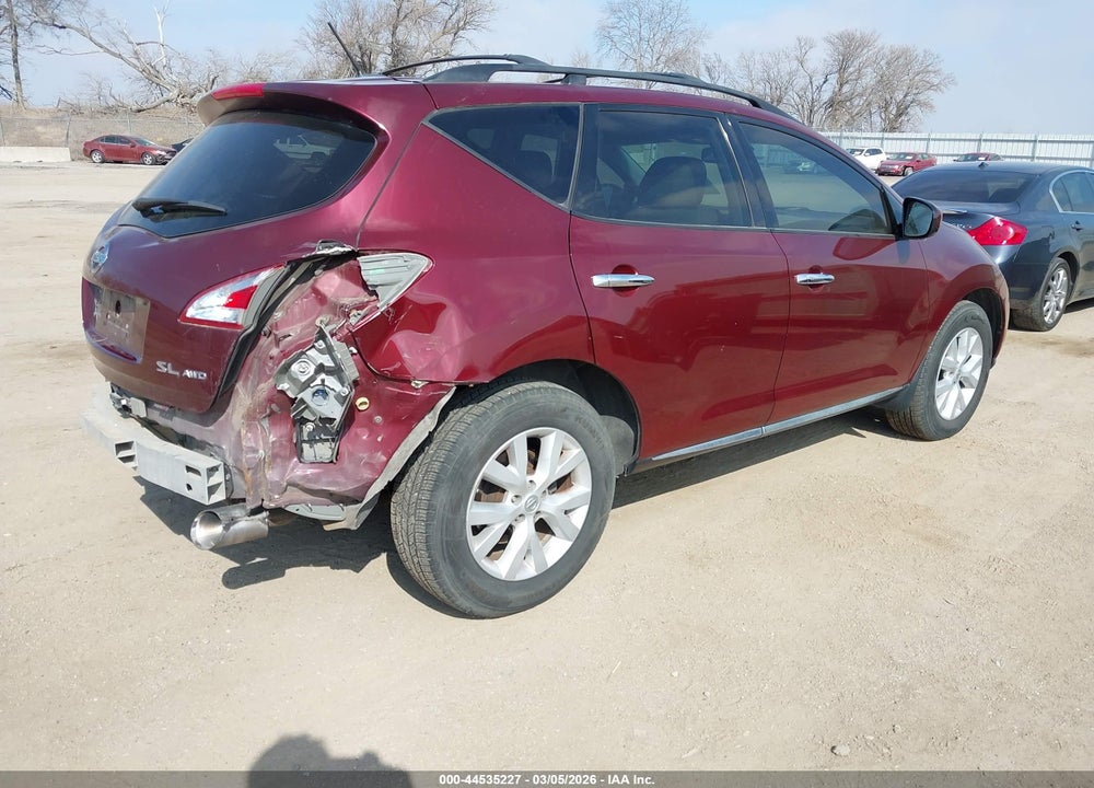 2012 NISSAN MURANO SL VIN: JN8AZ1MW1CW225970