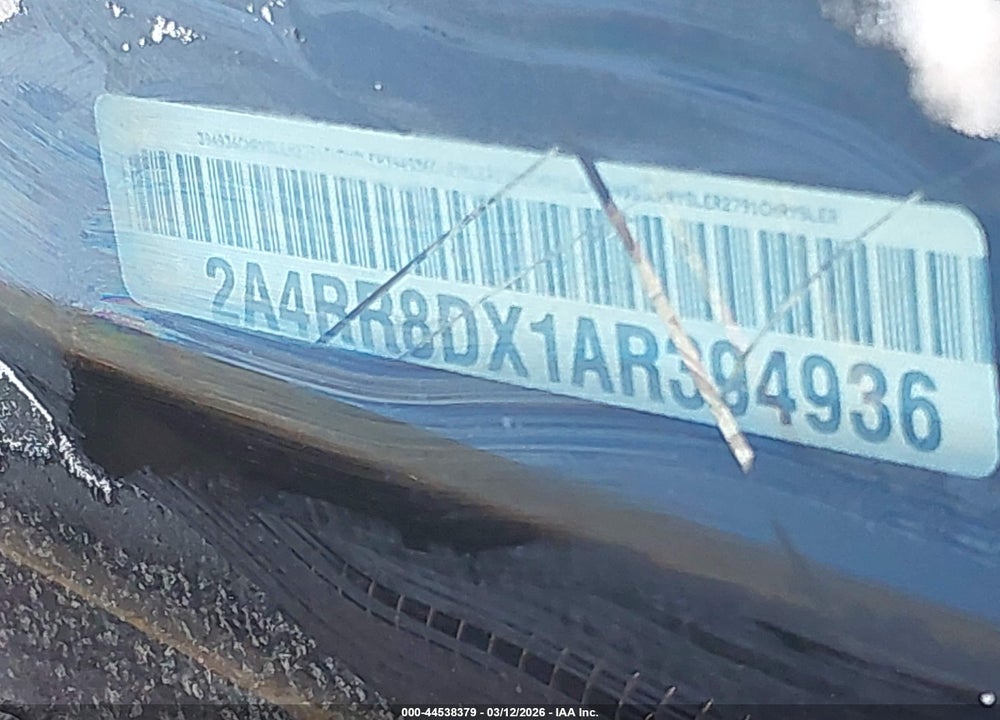 2010 CHRYSLER TOWN & COUNTRY TOURING PLUS VIN: 2A4RR8DX1AR394936