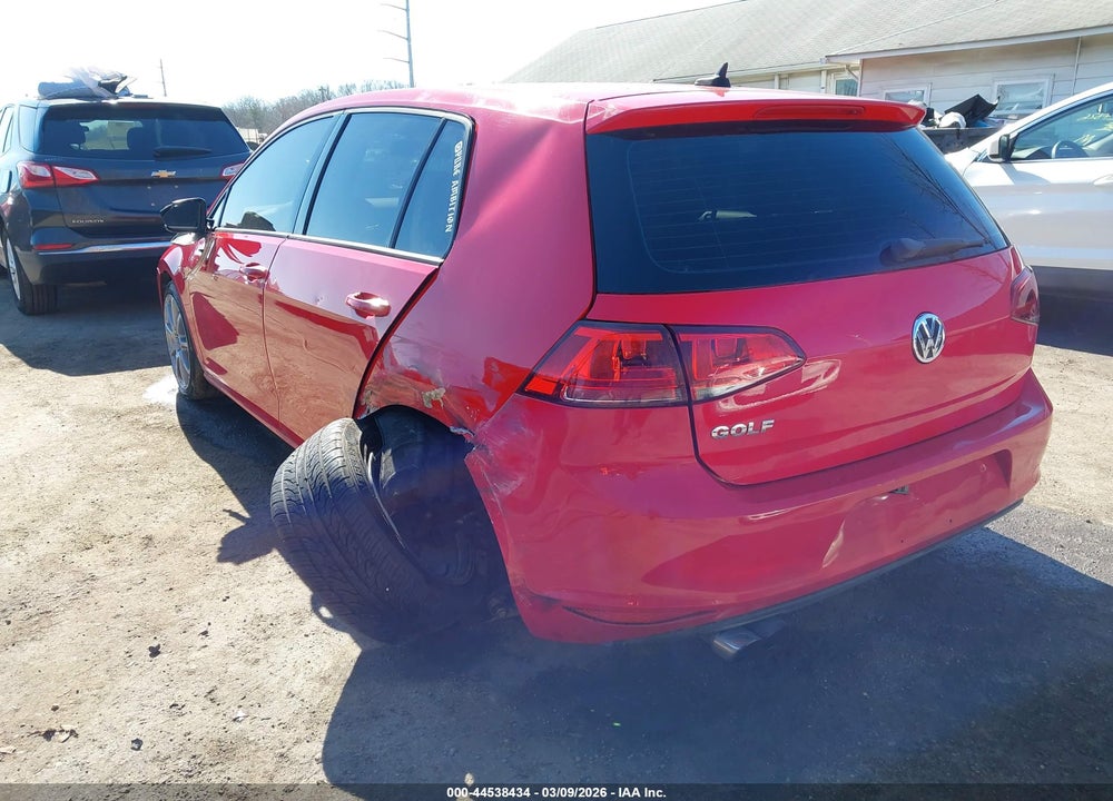 2015 VOLKSWAGEN GOLF TSI S 4-DOOR VIN: 3VW217AU7FM095319