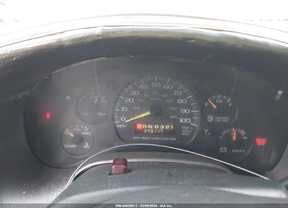 1999 CHEVROLET ASTRO VIN: 1GNDM19W9XB162041