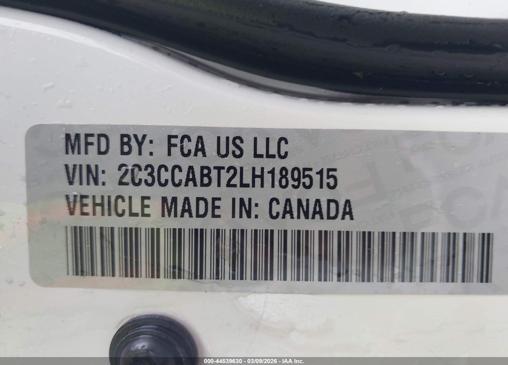 2020 CHRYSLER 300 300S VIN: 2C3CCABT2LH189515