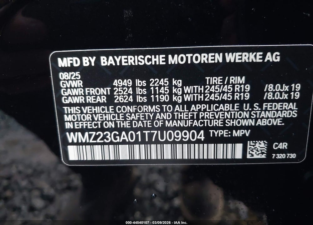 2026 MINI COUNTRYMAN COOPER S VIN: WMZ23GA01T7U09904