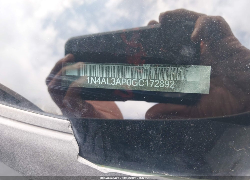 2016 NISSAN ALTIMA 2.5 SL VIN: 1N4AL3AP0GC172892