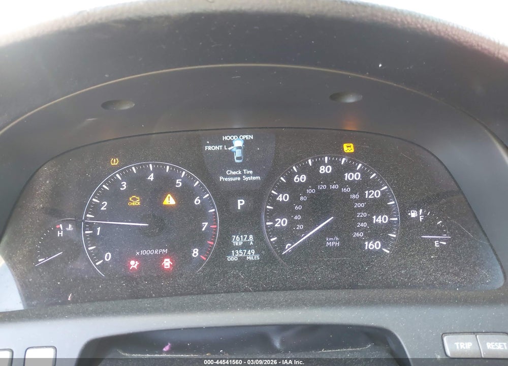 2007 LEXUS LS 460 VIN: JTHBL46F075027181