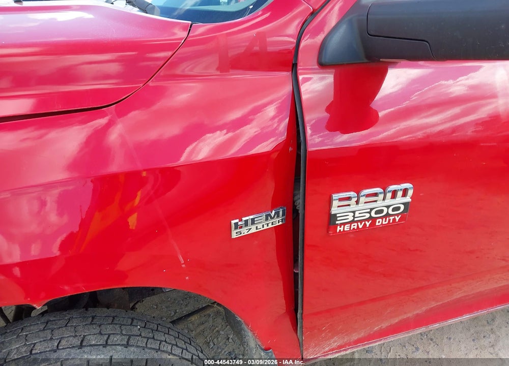 2012 RAM 3500 CHASSIS ST/SLT/LAIE VIN: 3C7WDSCT3CG289071