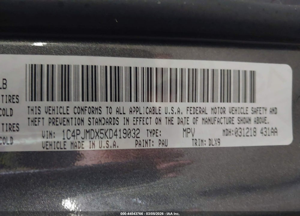 2019 JEEP CHEROKEE LIMITED 4X4 VIN: 1C4PJMDX5KD419032